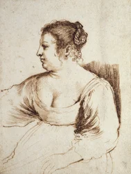 Eine sitzende Frau, 1640 - 1649